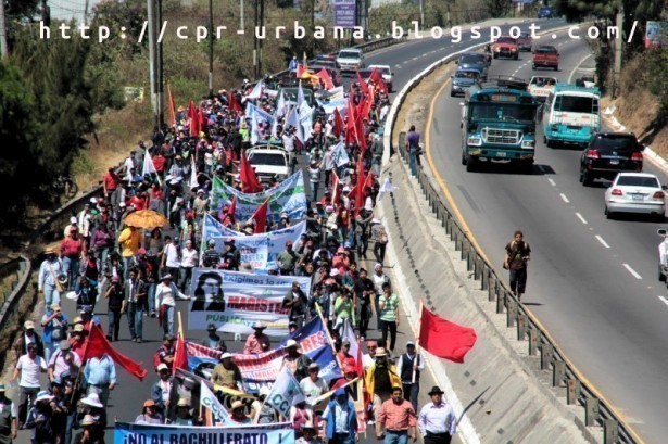 Marcha Nacional por la Educación inicio hoy al salir de Chimaltenango