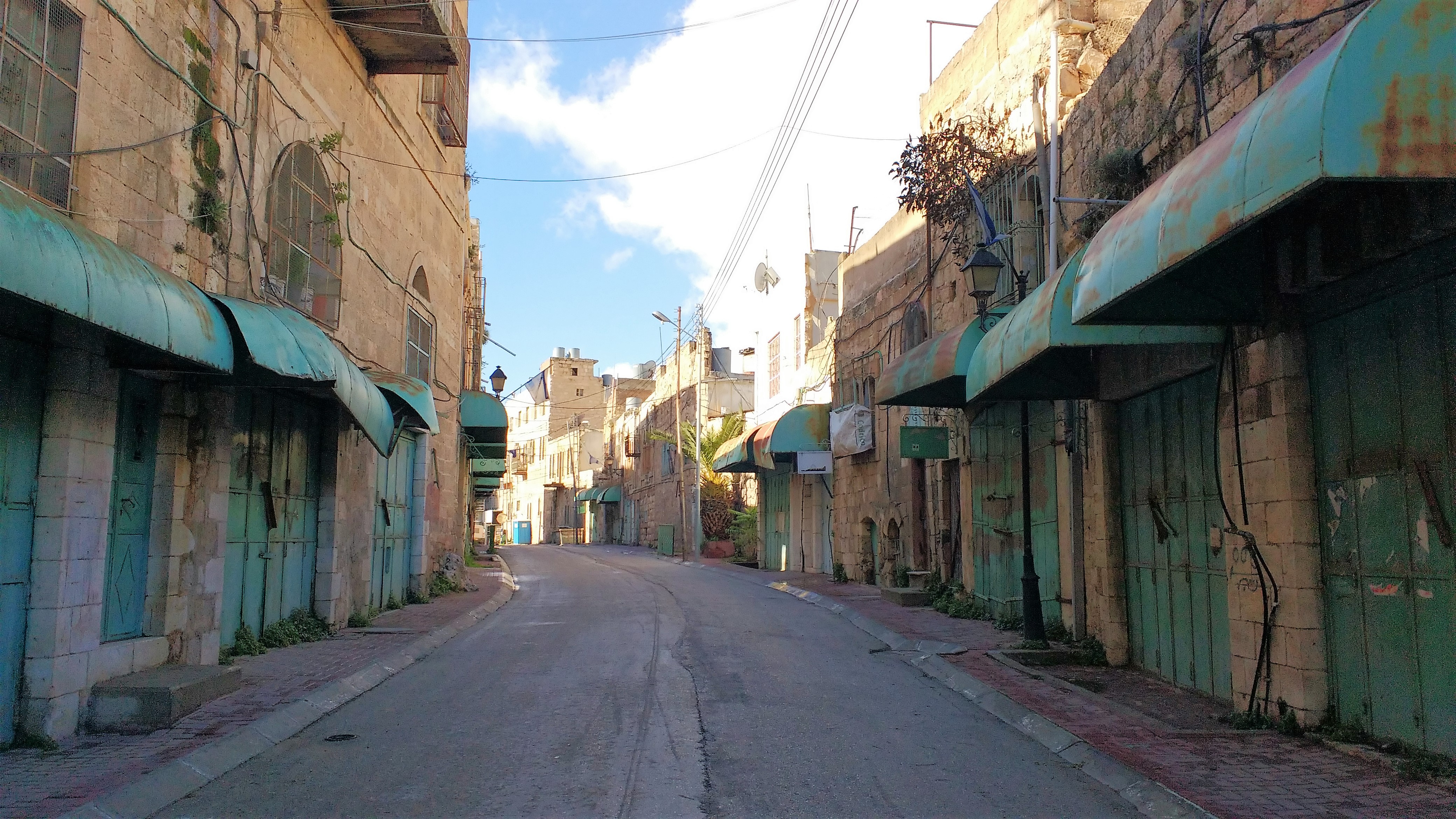 Las calles están vacías en Tel Rumeida, Hebrón. Foto: Susana Norman